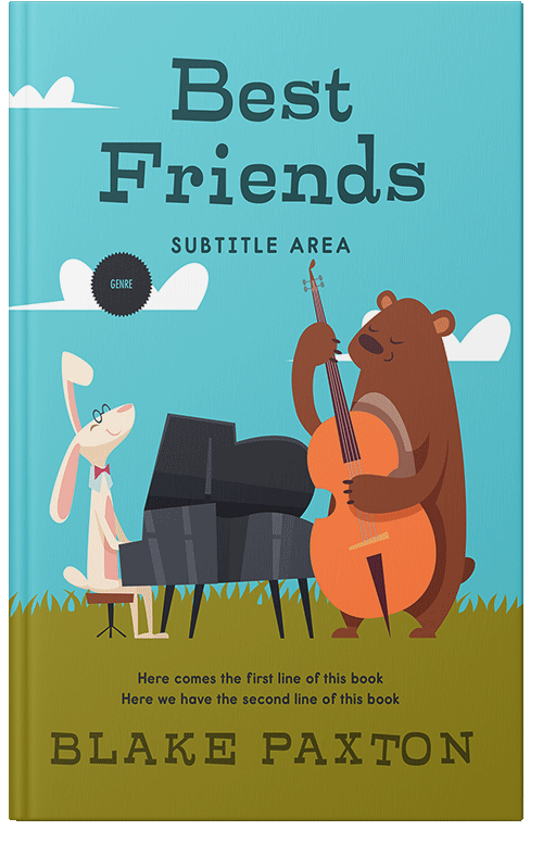 Front view of Premade Children's Book Cover - Viking