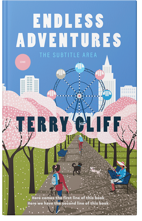 Front view of Premade Children's Book Cover - Havelock Blue