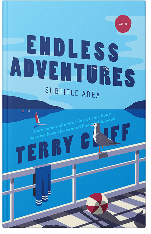 Front view of Premade Travel Book Cover - Seagull