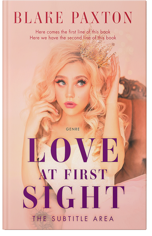 Front view of Premade Fantasy Book Cover - Apricot Peach