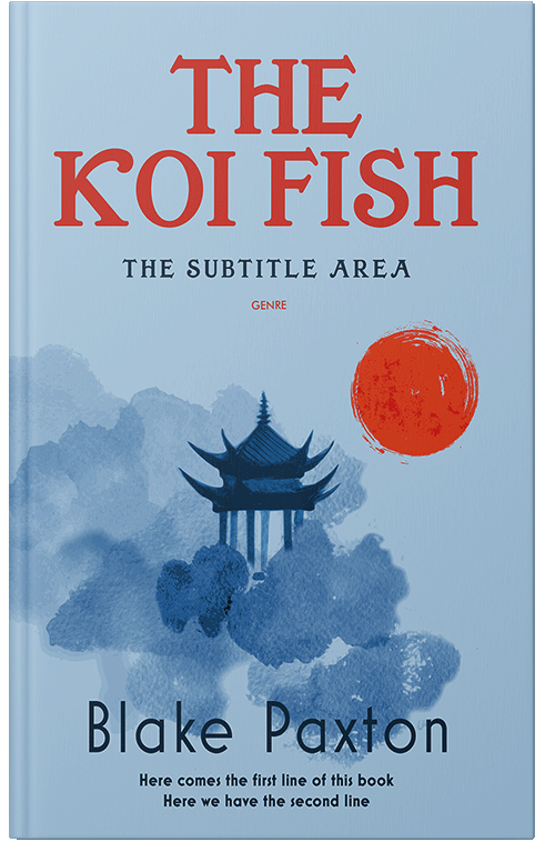 Front view of Premade Abstract Book Cover - Regent St Blue