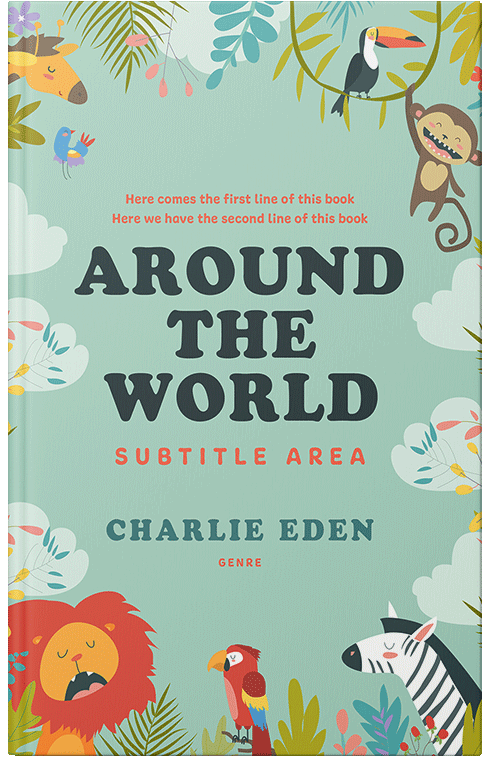 Front view of Premade Children's Book Cover - Surf