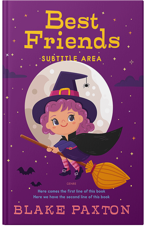 Front view of Premade Children's Book Cover - Disco
