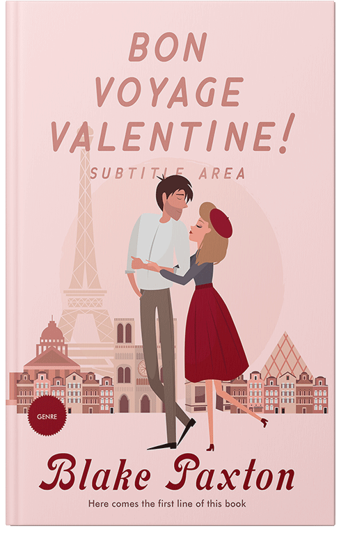 Front view of Premade Romance Book Cover - Linen