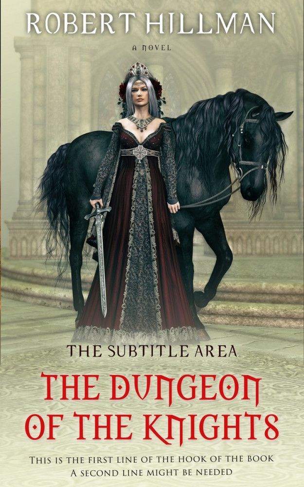 Front view of Taupe Gray #435 - Premade Fantasy Book Cover