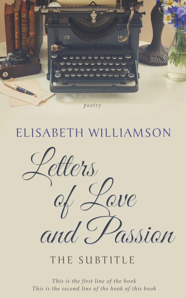 Front view of Tana #0617 - Premade Poetry Book Cover | BookCoverZone