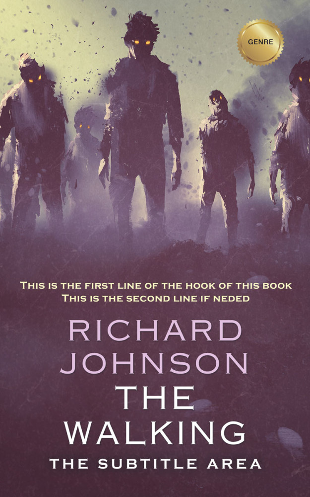 Front view of Eggplant #1012 - Premade Apocalyptica Book Cover