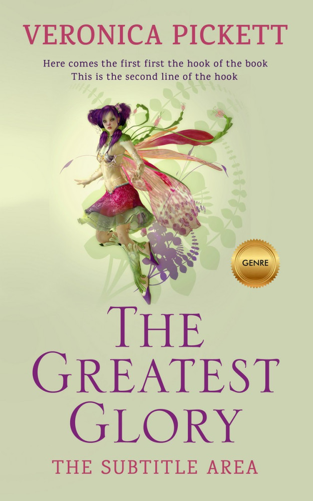 Front view of Green Mist #1222 - Premade Fantasy Book Cover