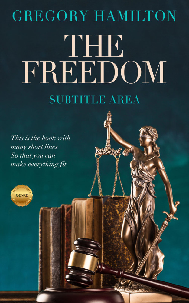 Front view of Timber Green #1344 - Premade Literary Fiction Book Cover