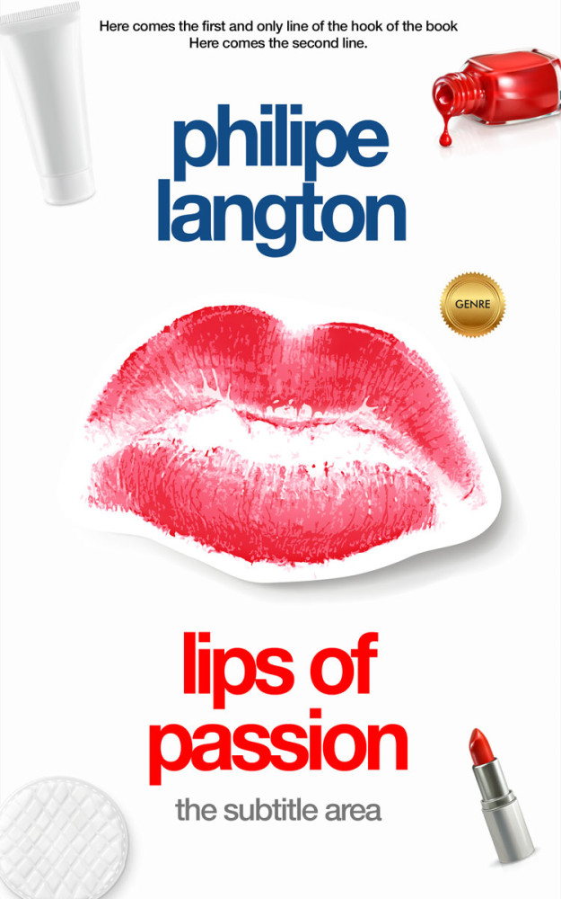 Front view of Soft Peach #1349 - Premade Romance Book Cover