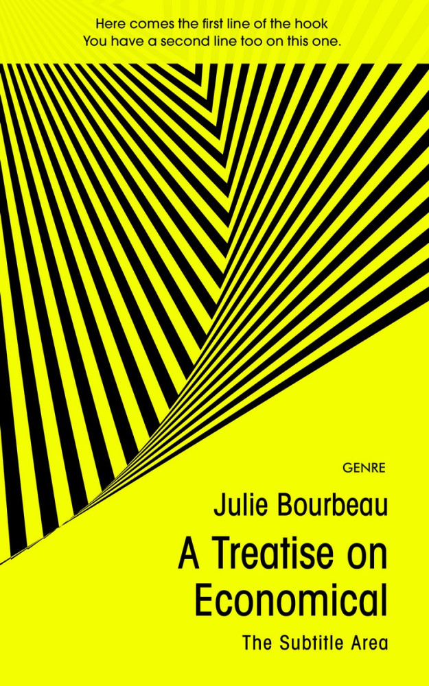 Front view of Yellow #1392 - Premade Abstract Book Cover