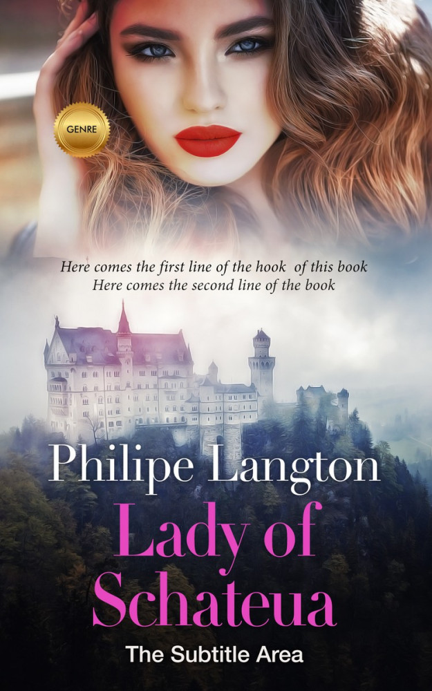 Front view of Silver Rust #1438 - Premade Chick Lit Book Cover