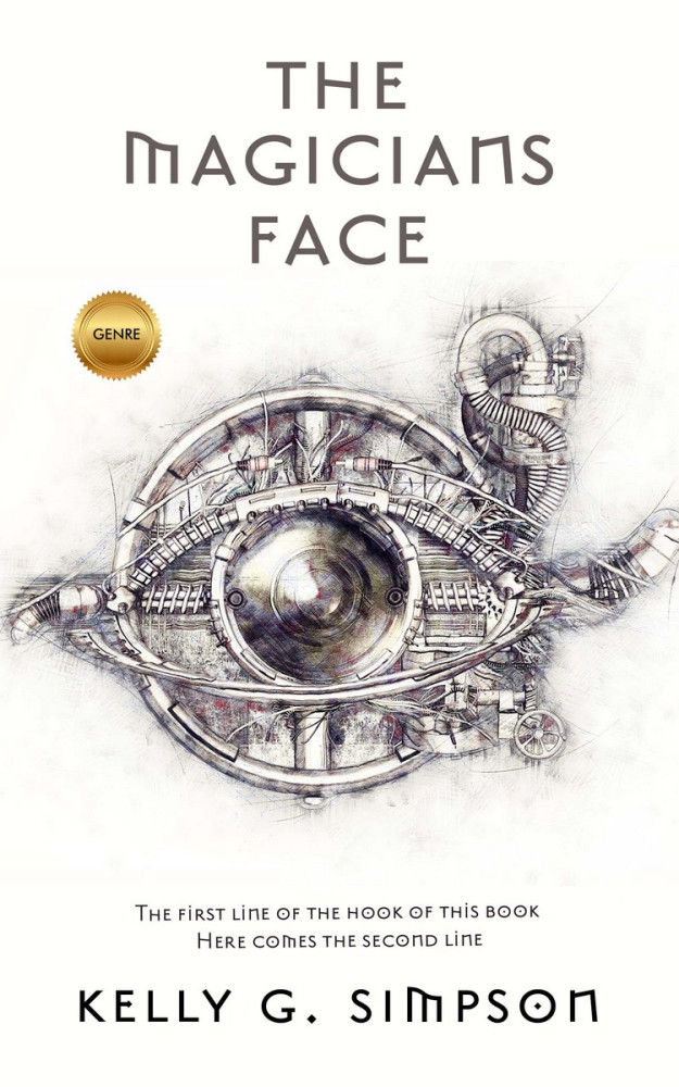 Front view of Tundora #1541 - Premade Science Fiction Book Cover