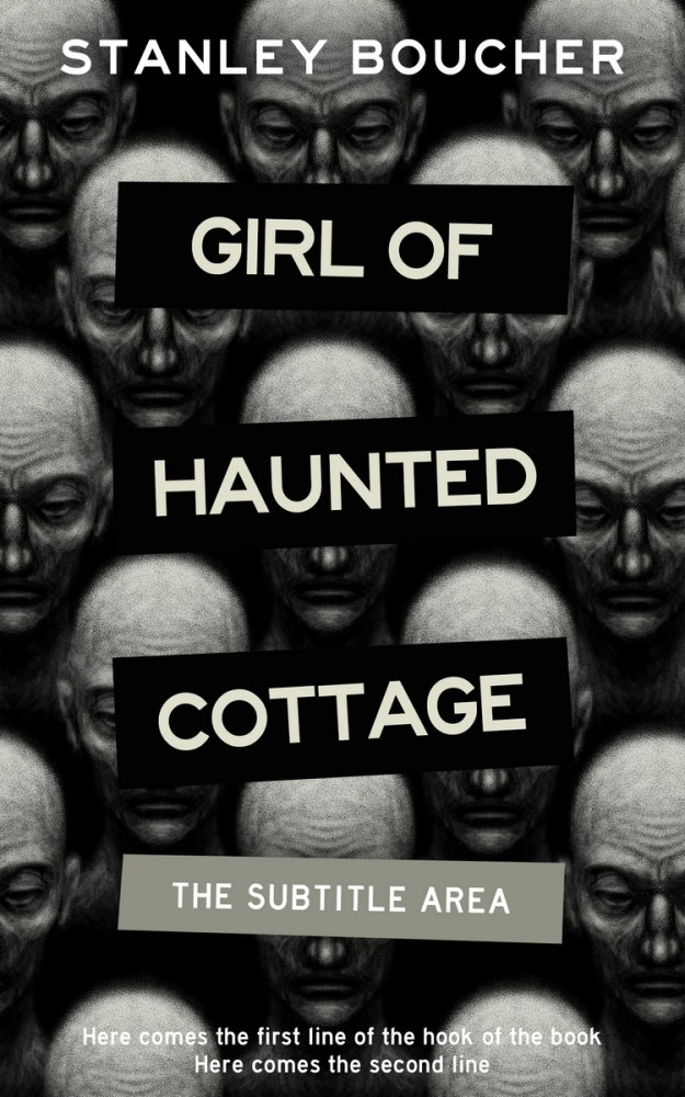 Front view of Cod Gray #1603 - Premade Horror Book Cover