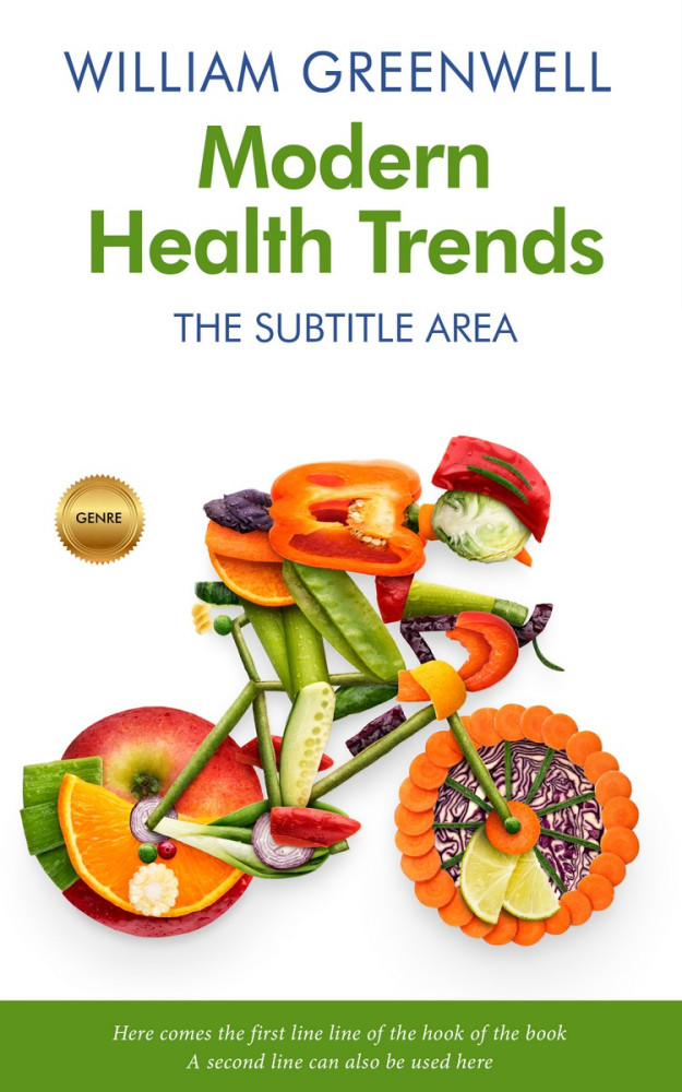 Front view of Luxor Gold #1623 - Premade Health & Dieting & Fitness Book Cover