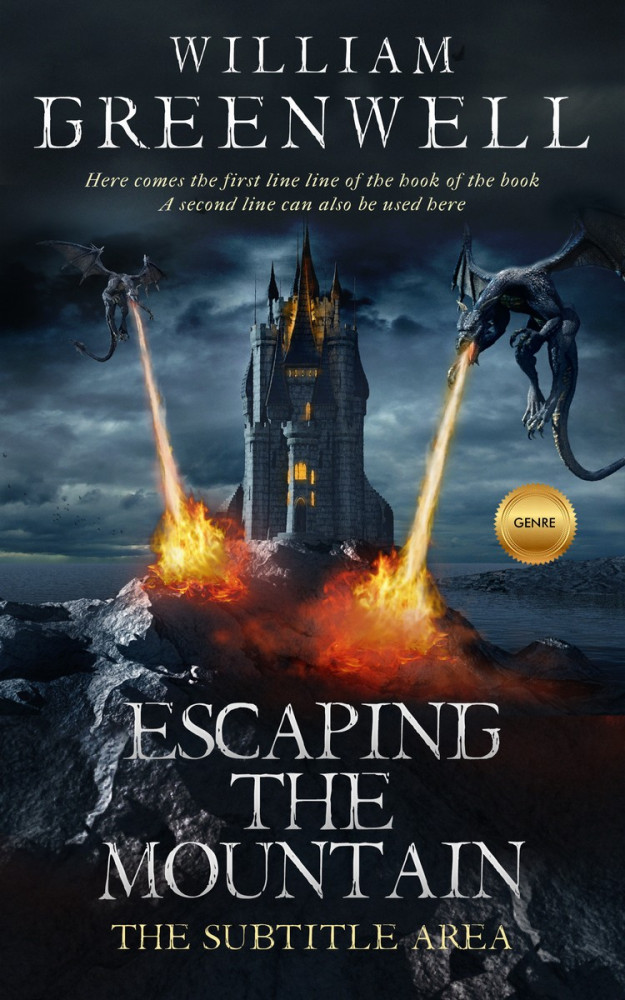 Front view of Ebony Clay #1628 - Premade Fantasy Book Cover | BookCoverZone