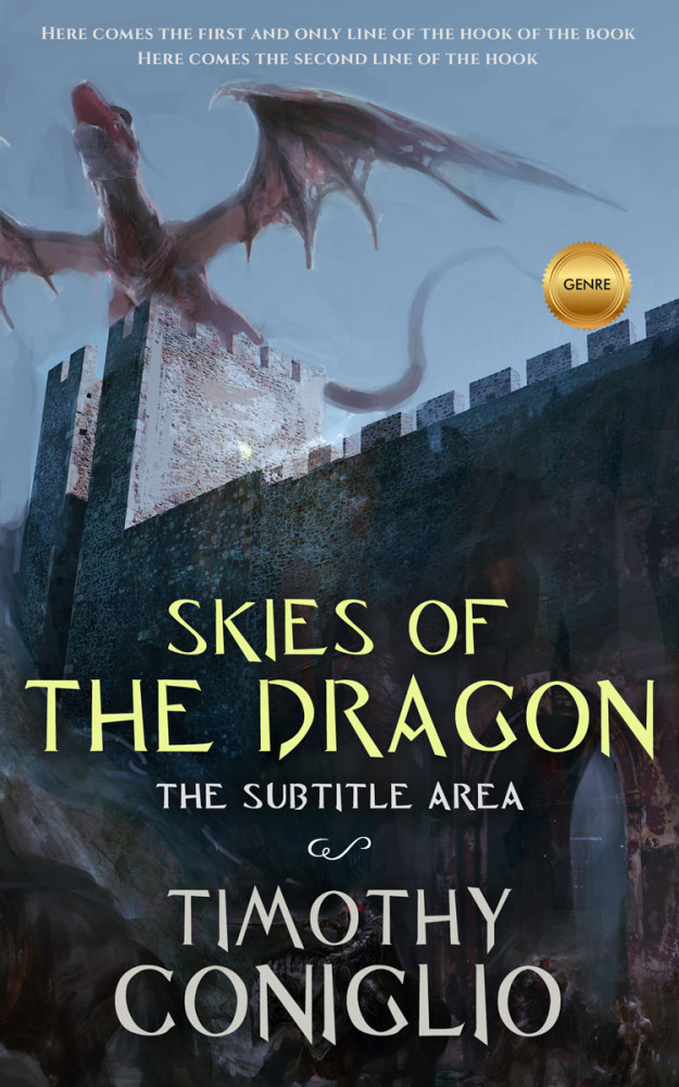 Front view of Shark #1650 - Premade Historical Book Cover