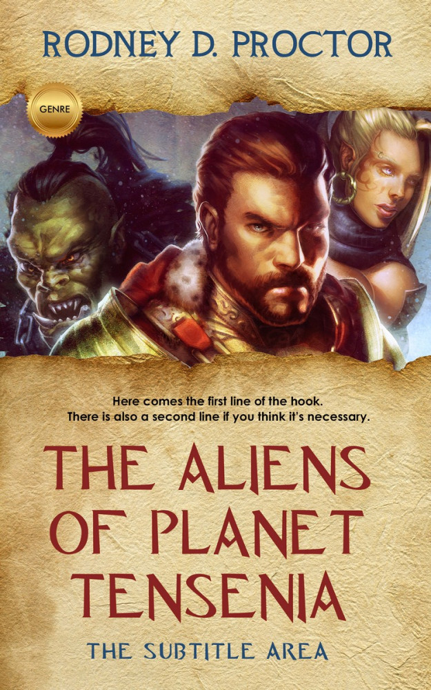 Front view of Straw #1699 - Premade Fantasy Book Cover