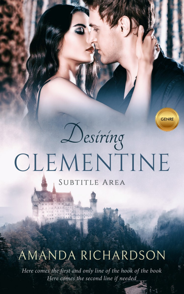 Front view of Gable Green #1802 - Premade Romance Book Cover