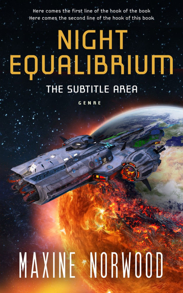 Front view of Raw Sienna #1947 - Premade Science Fiction Book Cover