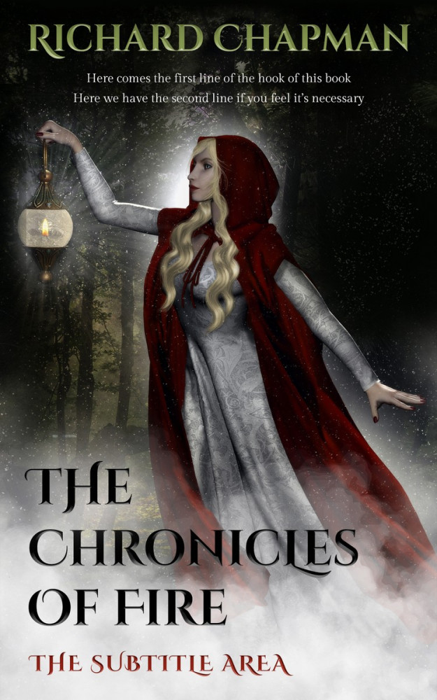 Front view of Timberwolf #2037 - Premade Fantasy Book Cover