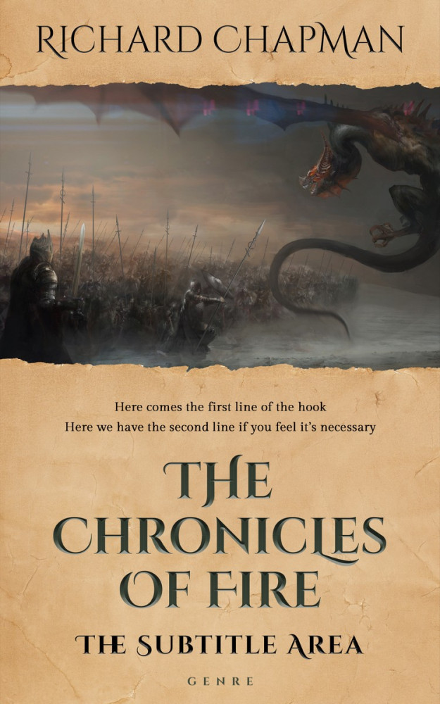 Front view of Tan #2050 - Premade Fantasy Book Cover