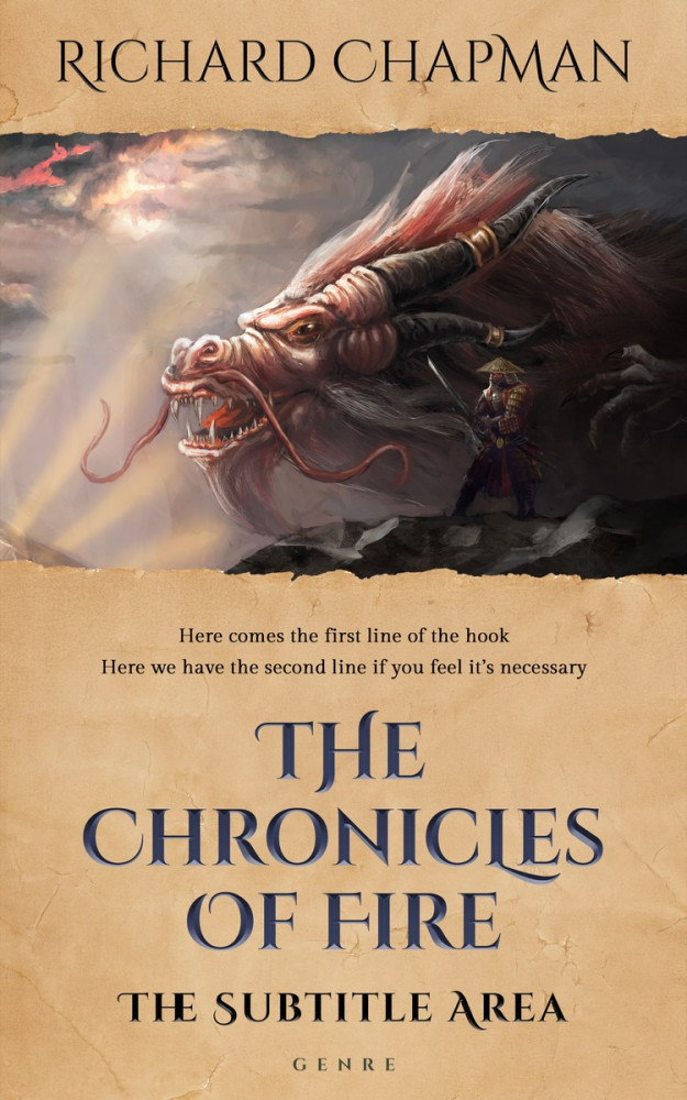 Front view of Tan #2053 - Premade Fantasy Book Cover