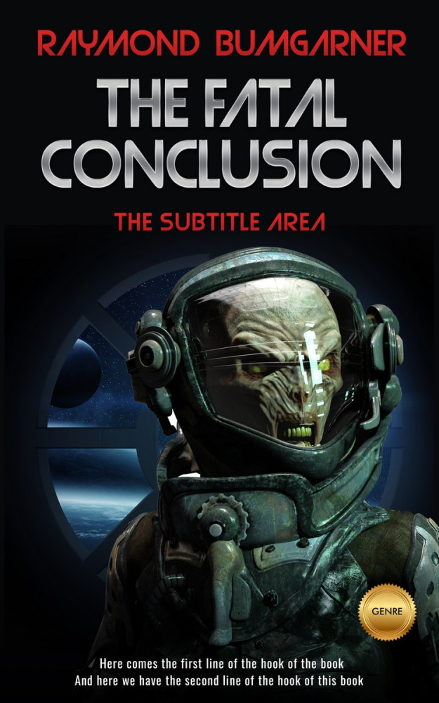 Front view of Black #2106 - Premade Apocalyptica Book Cover