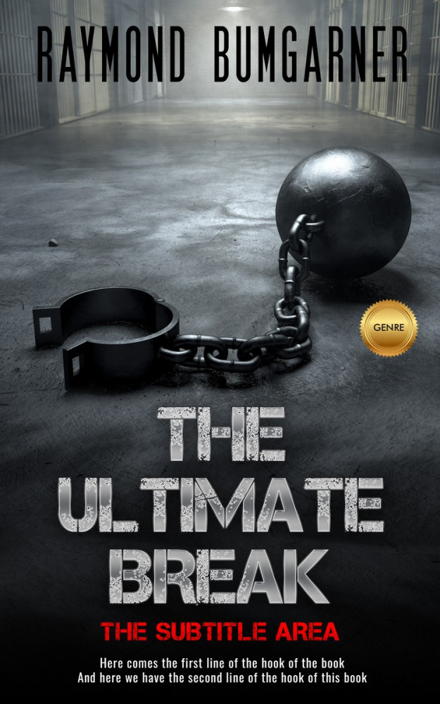 Front view of Shark #2128 - Premade Action & Adventure Book Cover