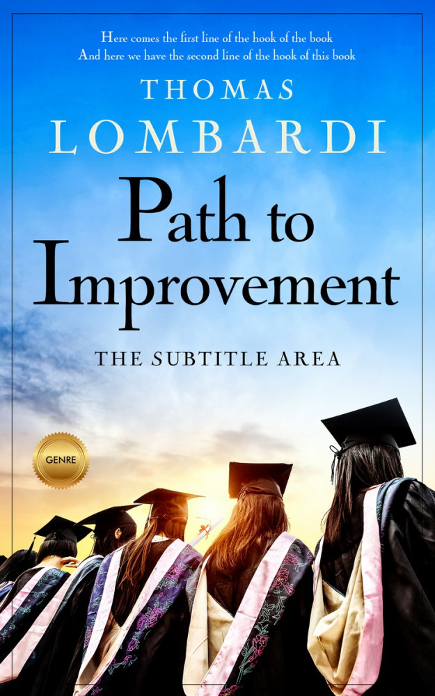 Front view of Dodger Blue #2193 - Premade Self-Improvement & Self-Help Book Cover