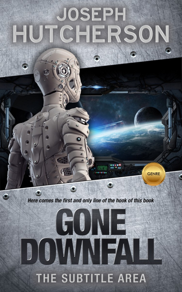 Front view of Mako #2247 - Premade Science Fiction Book Cover