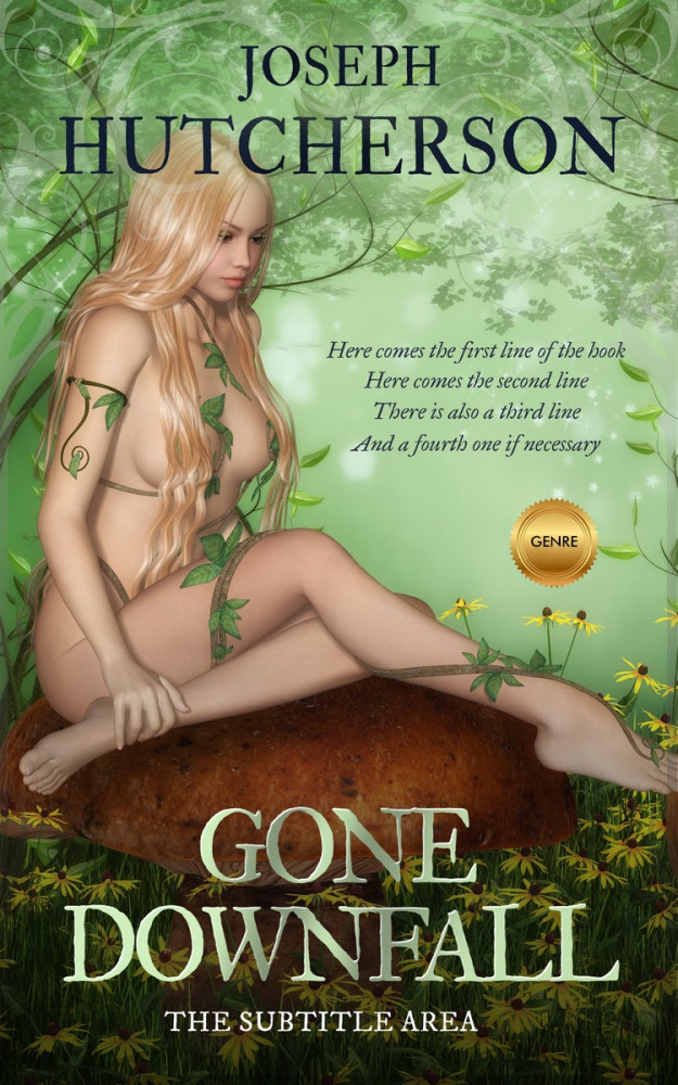 Front view of Swamp Green #2266 - Premade Fantasy Book Cover