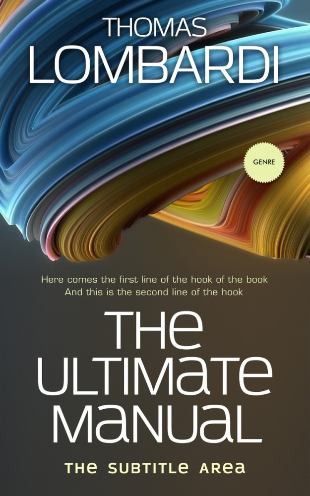 Front view of Lunar Green #2442 - Premade Abstract Book Cover