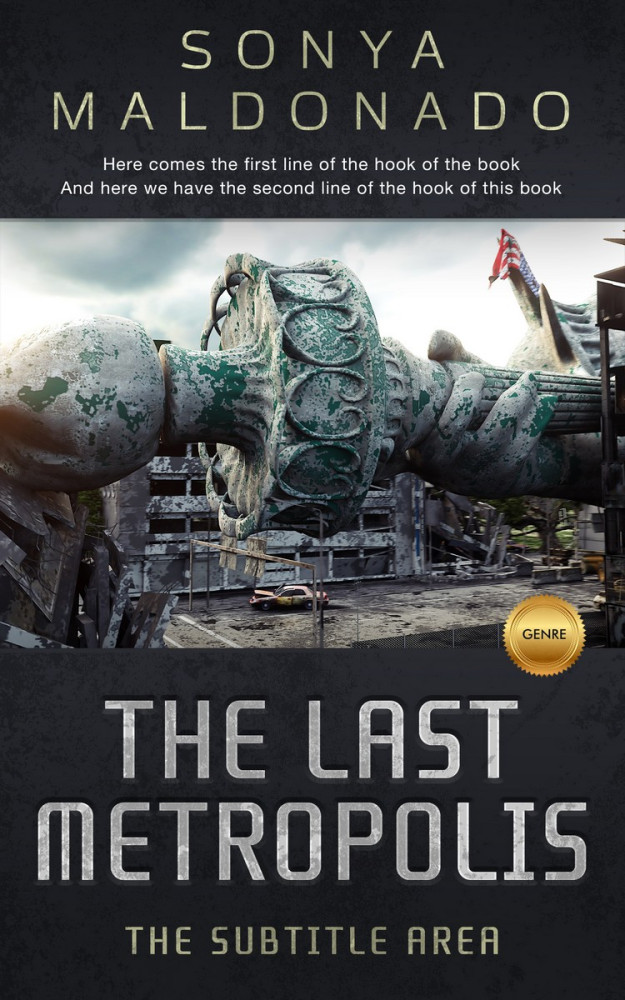 Front view of Mist Gray #2476 - Premade Apocalyptica Book Cover