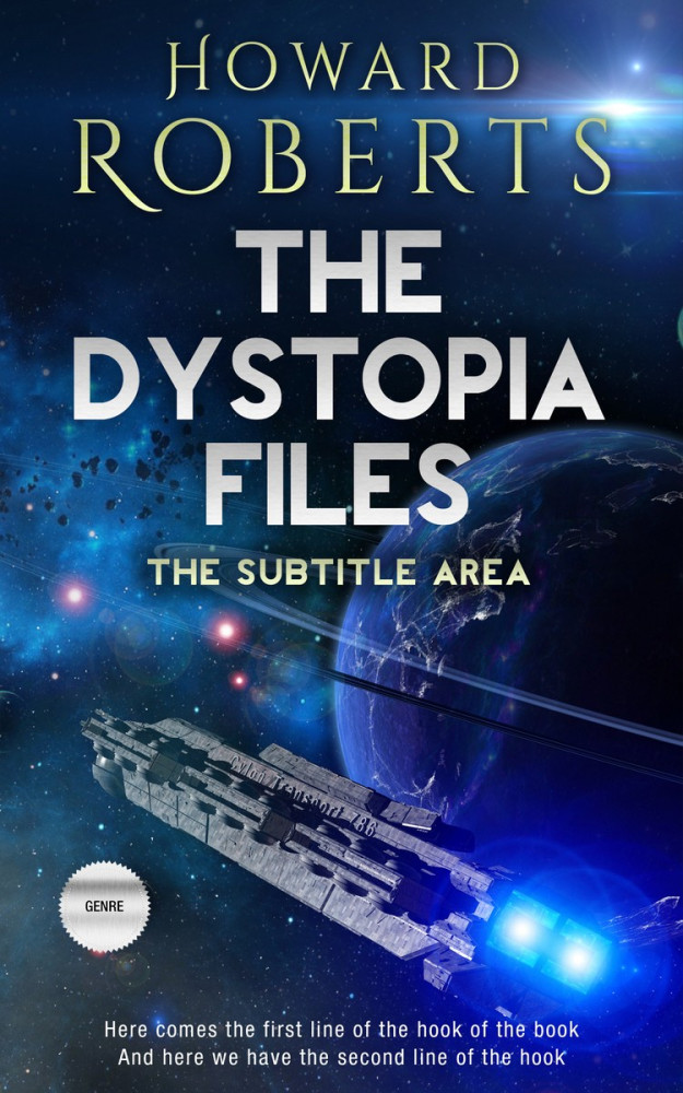 Front view of Blue Zodiac #2749 - Premade Science Fiction Book Cover