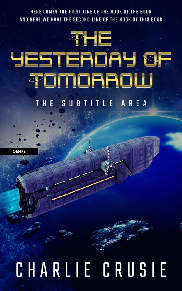 Front view of Violet #2827 - Premade Science Fiction Book Cover