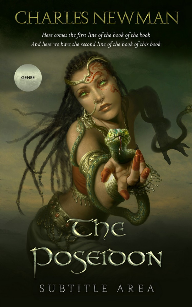 Front view of Black Olive #2880 - Premade Fantasy Book Cover