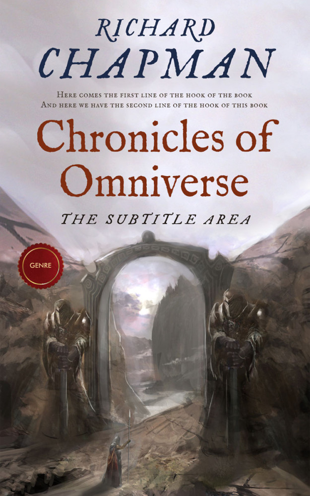 Front view of Gray Suit #3023 - Premade Fantasy Book Cover