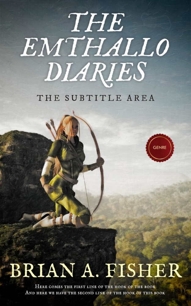 Front view of Heavy Metal #3025 - Premade Fantasy Book Cover