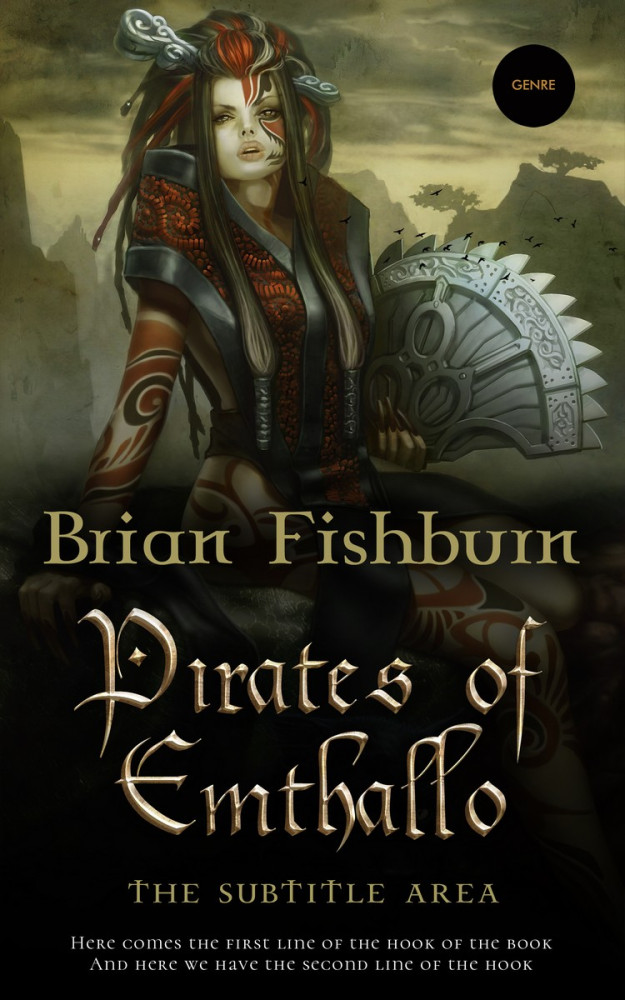 Front view of Rangoon Green #3035 - Premade Fantasy Book Cover