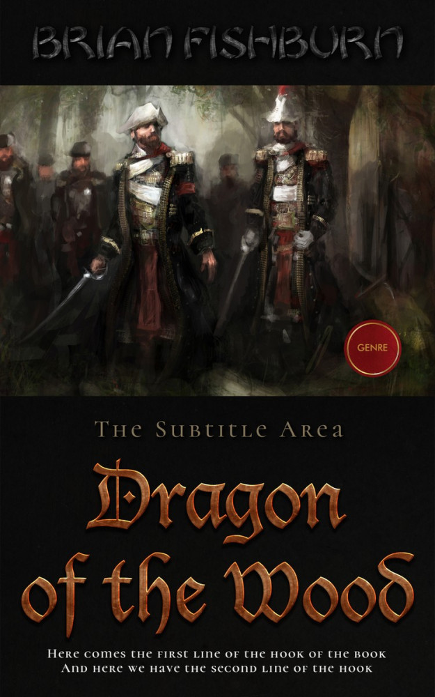 Front view of Cod Gray #3038 - Premade Fantasy Book Cover