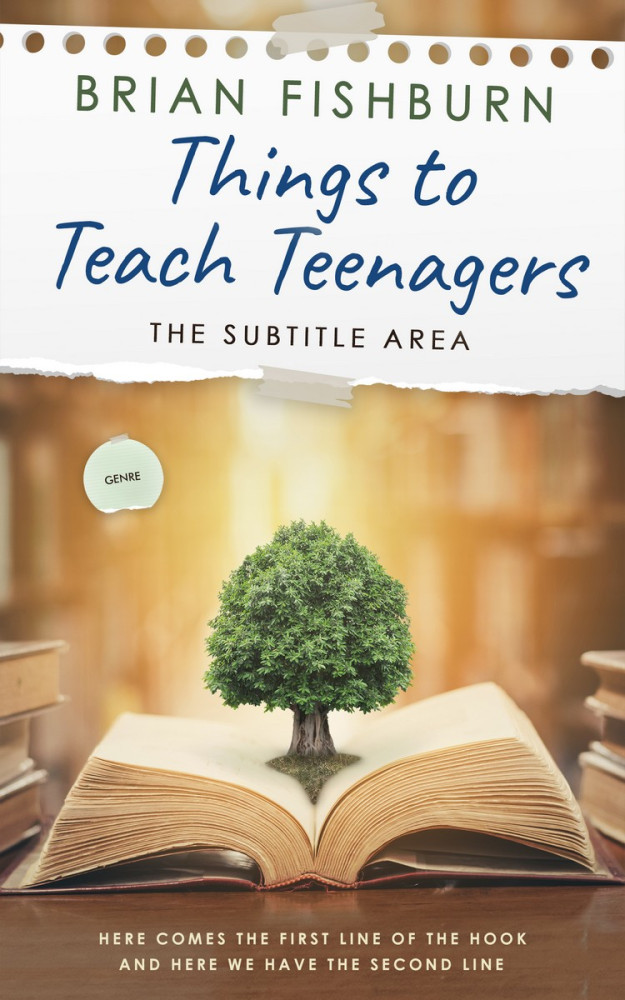 Front view of Spring Wood #3079 - Premade Education Book Cover