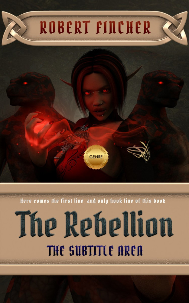 Front view of Eclipse #3238 - Premade Fantasy Book Cover