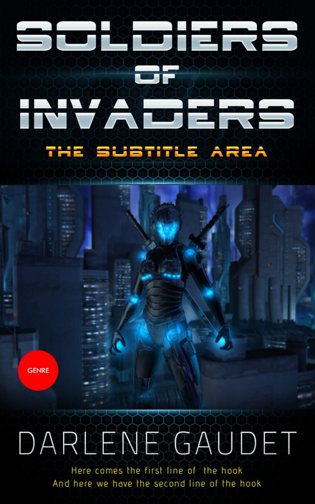 Front view of Ebony #3295 - Premade Science Fiction Book Cover