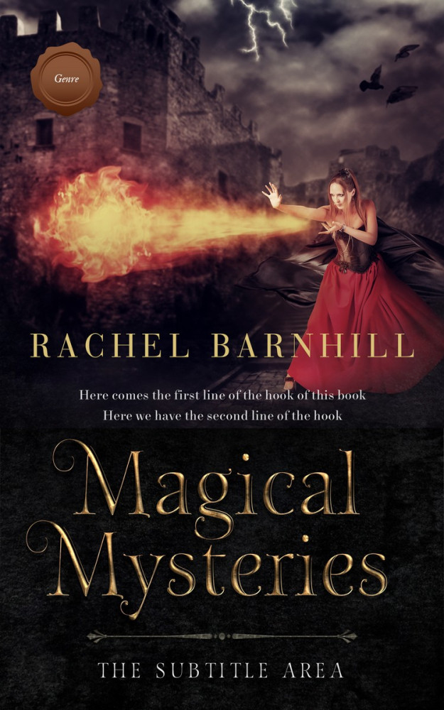 Front view of Thunder #3466 - Premade Fantasy Book Cover