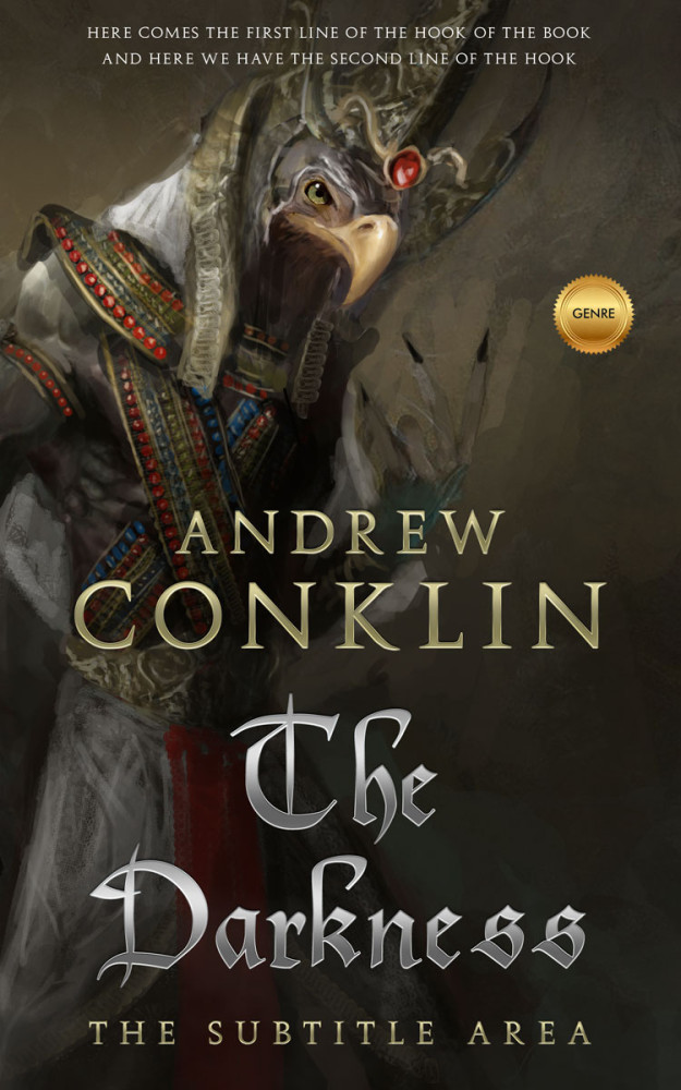 Front view of Zeus #3511 - Premade Fantasy Book Cover