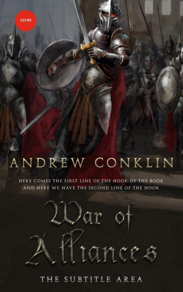 Front view of Cocoa Brown #3521 - Premade Fantasy Book Cover