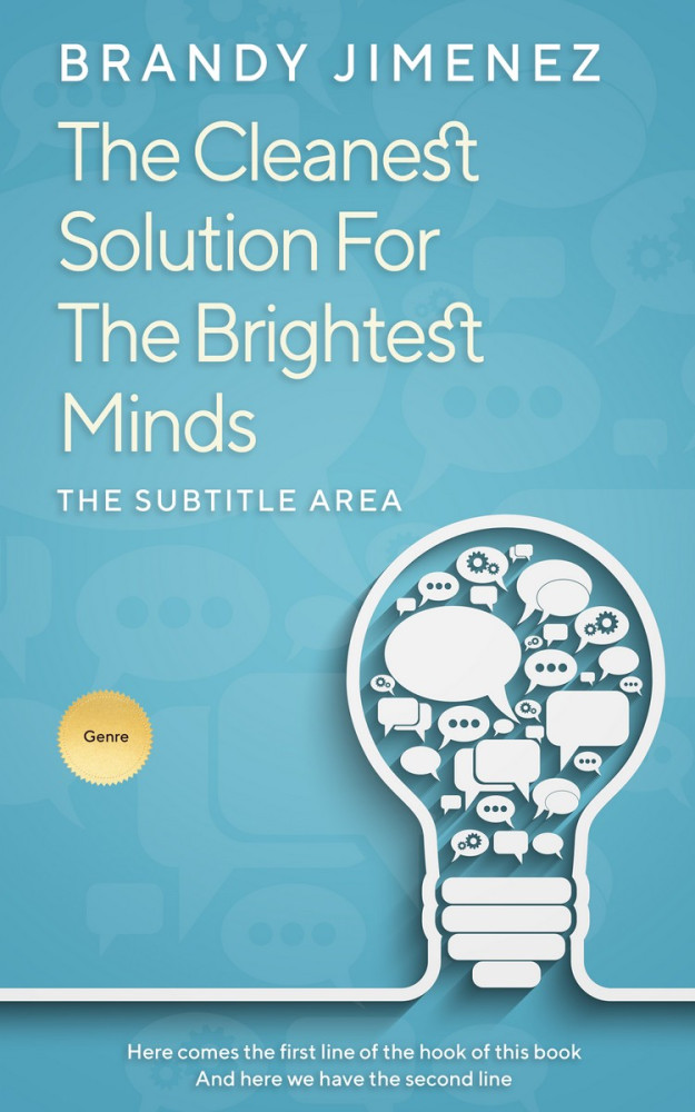 Front view of Fountain Blue #3561 - Premade Business Book Cover