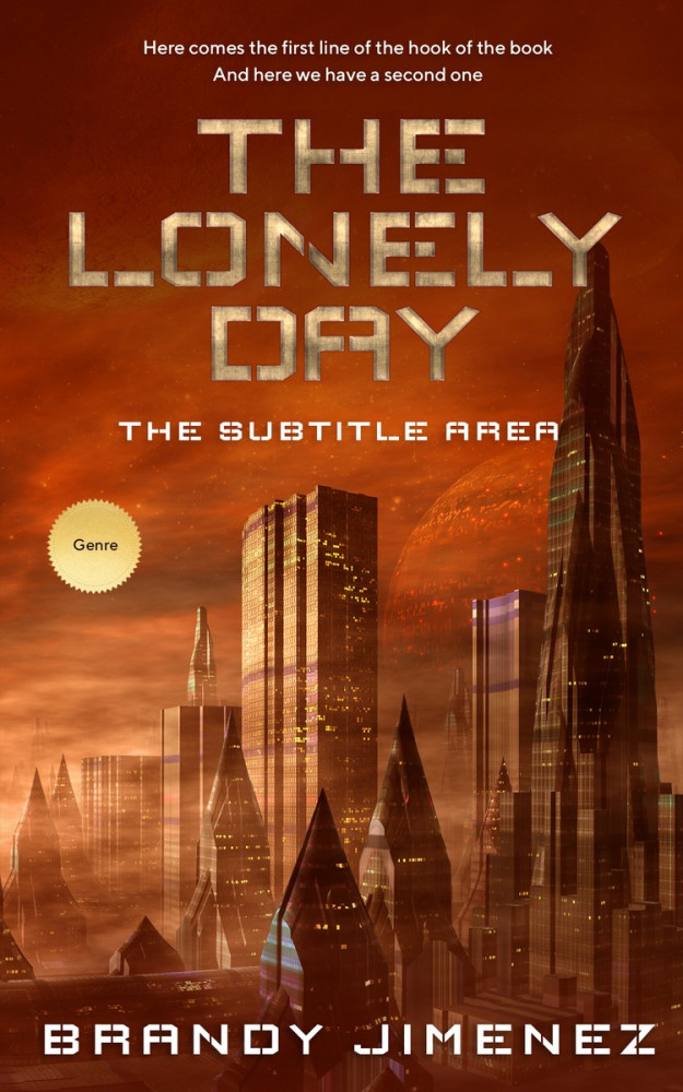 Front view of Pueblo #3569 - Premade Science Fiction Book Cover