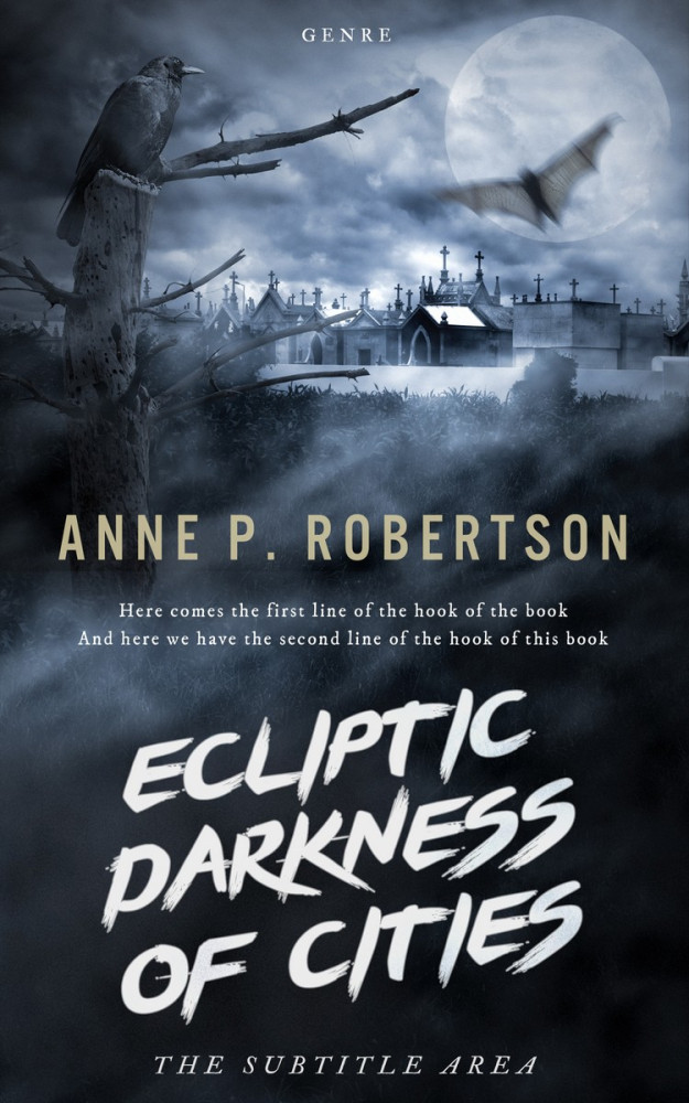 Front view of Ebony Clay #3602 - Premade Horror Book Cover